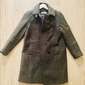 Whistles Olive green military coat